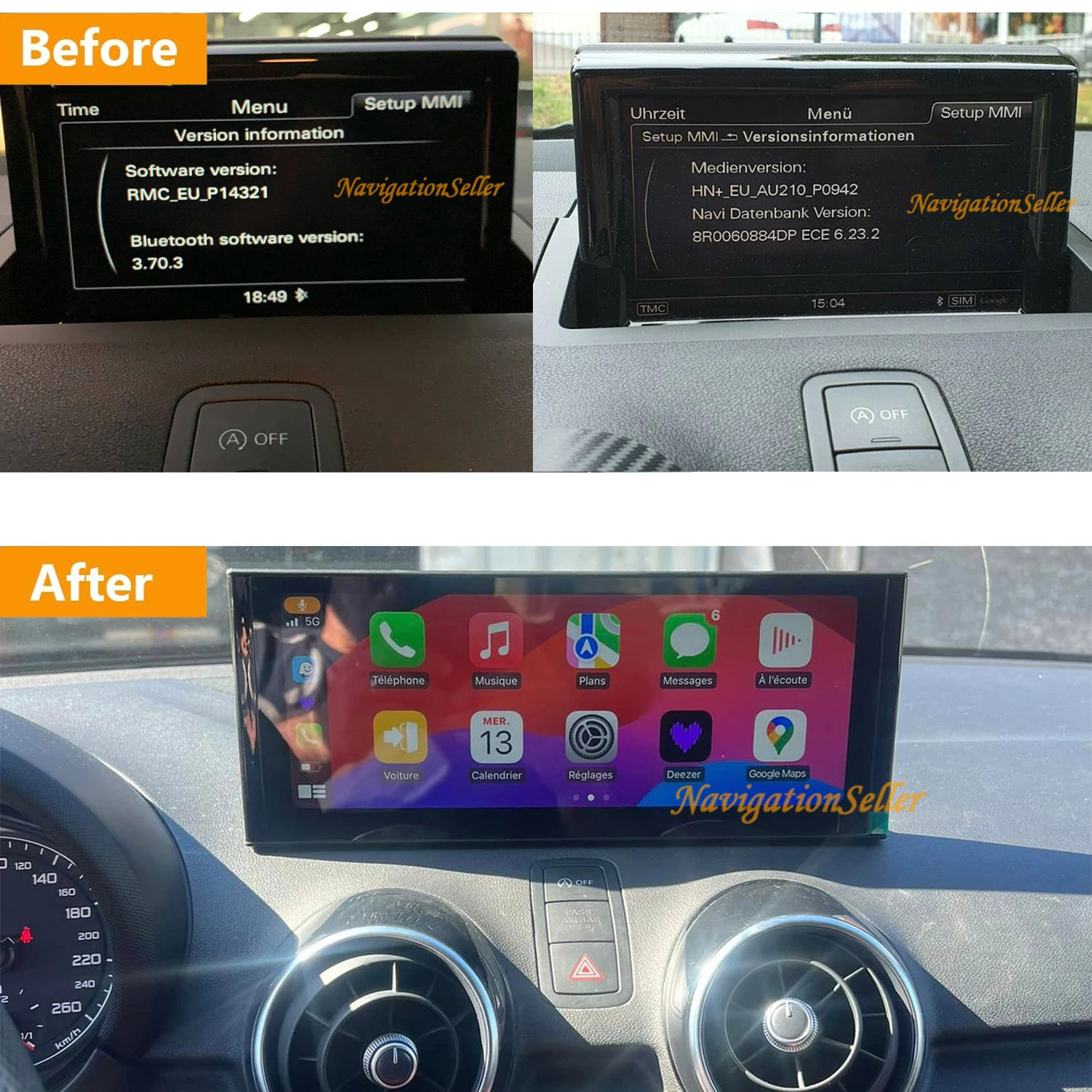 

VIGOHI 8 Core Android 13 Apple Carplay Radio For 10-18 Year AUDI A1 Car Video Players Multimedia GPS Navigation Screen Stereo