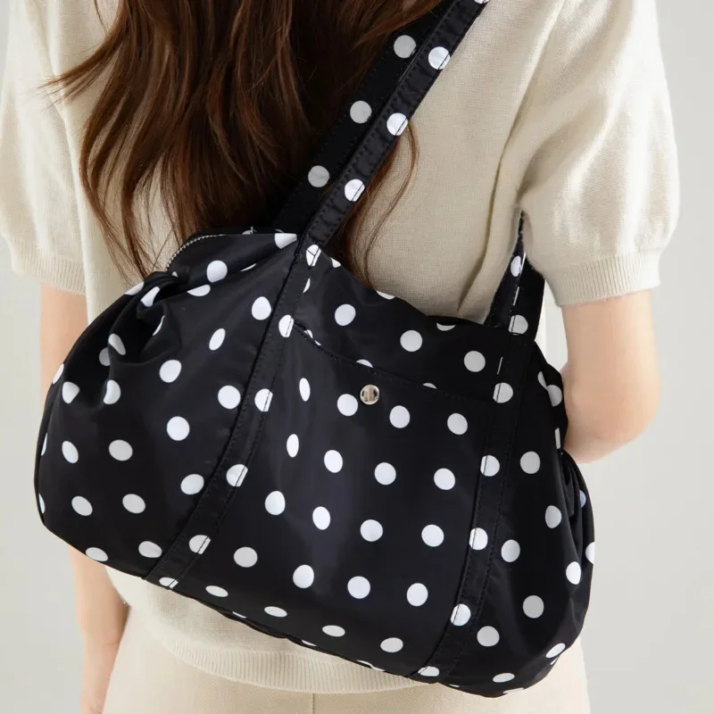 Wave Y2K Point Bag Design Tote Bag Korean Commuter Versatile Travel Handheld High Capacity Shoulder Bag Crossbody Bag Gifts New