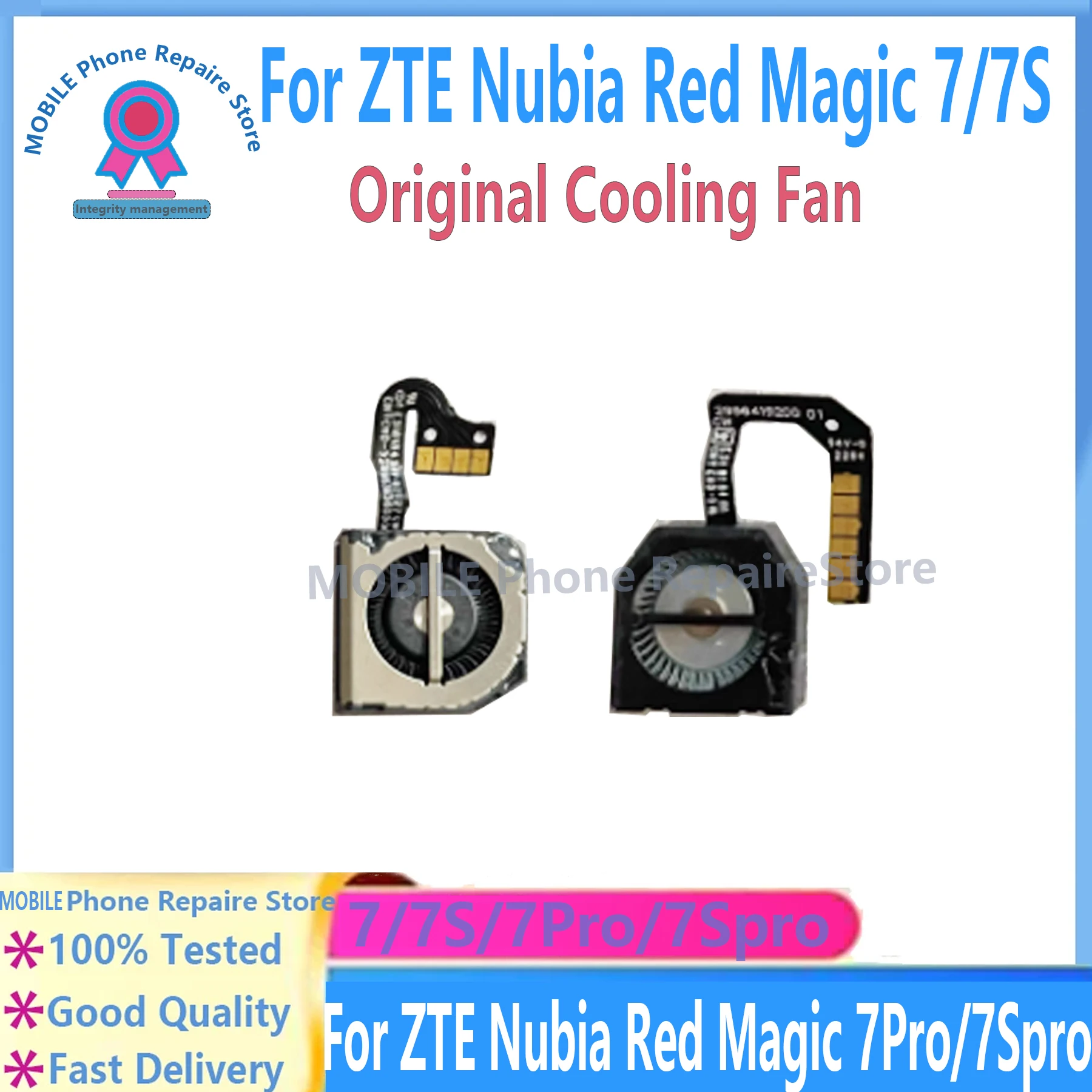 For ZTE Nubia Red Magic 7 7S 7Pro 7Spro NX709S Built-in Cooling Fan Radiator OEM Replacement