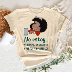Mafalda t-shirts women harajuku Tee girl comic designer clothing