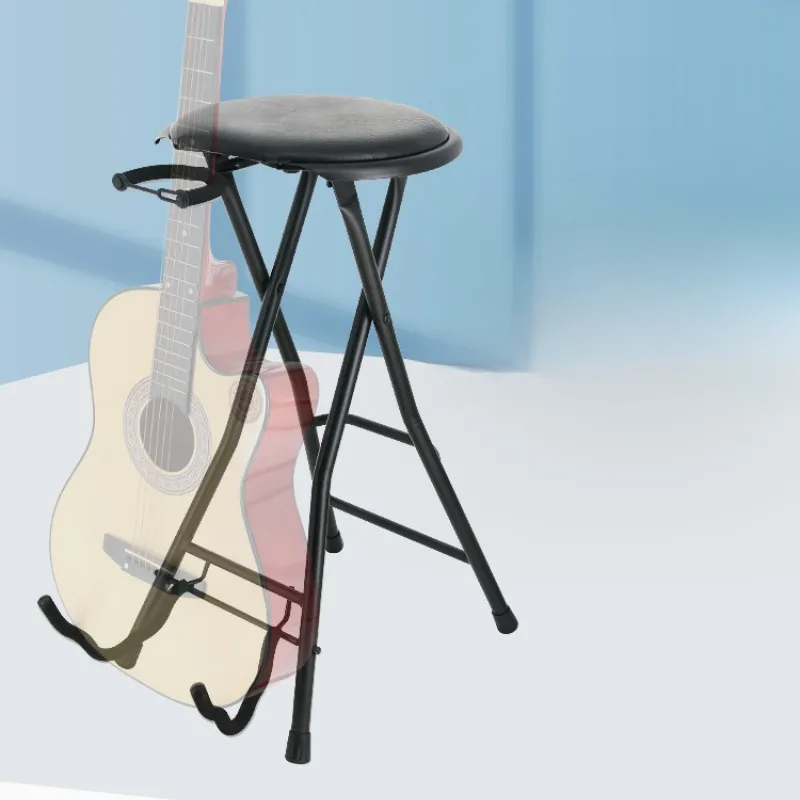 Electric guitar playing piano stool guitar holder seat guitar placement rack foldable integrated multi-purpose rack