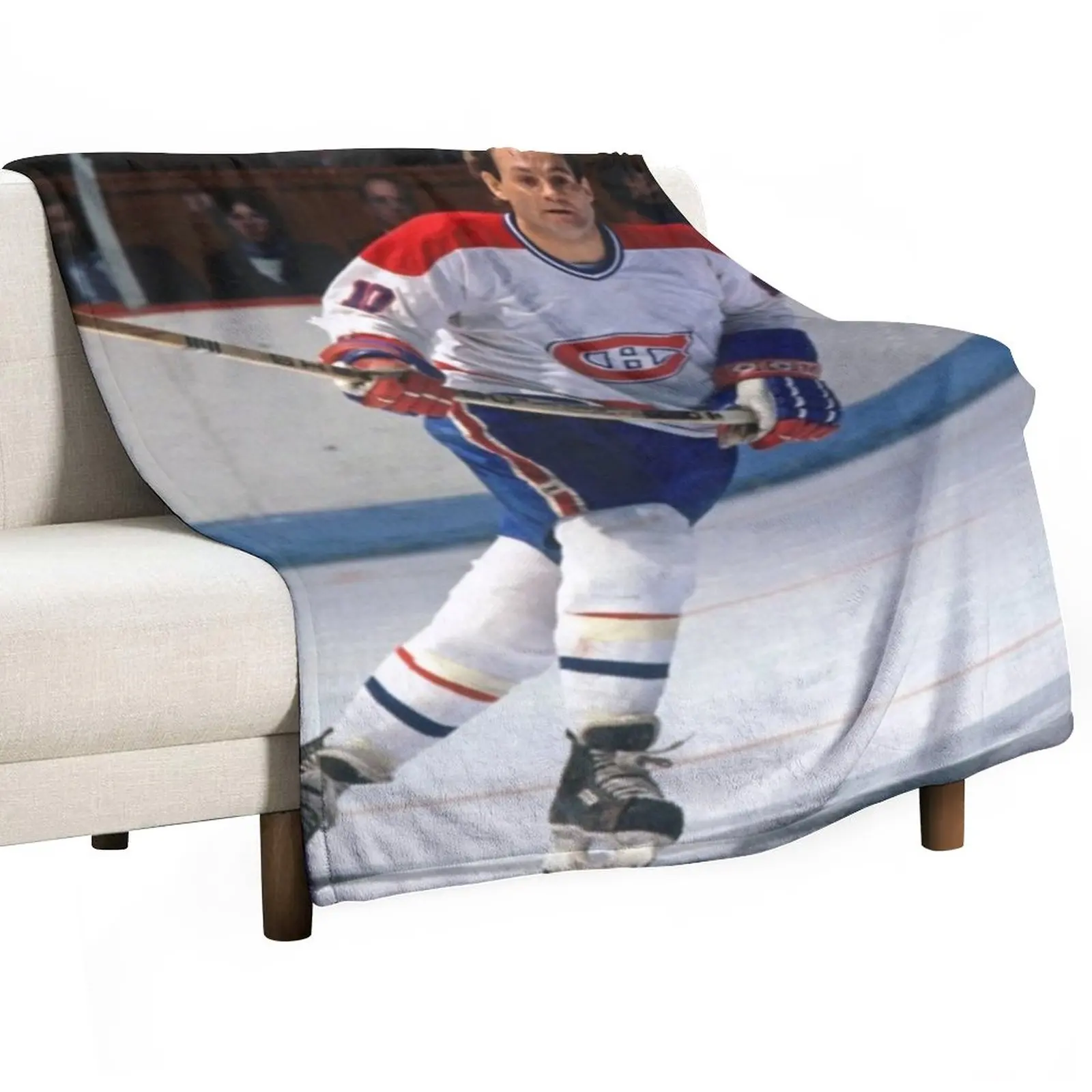 

Guy Lafleur Throw Blanket Camping funny gift Plush Flannel Fabric Blankets