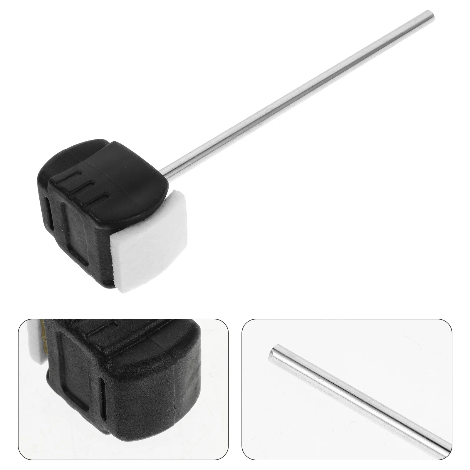 

Stainless Steel Bass Drum Pedal Hammer Head Replacement Part Durable Drum Pedal Beater Accessory for Kit Percussion