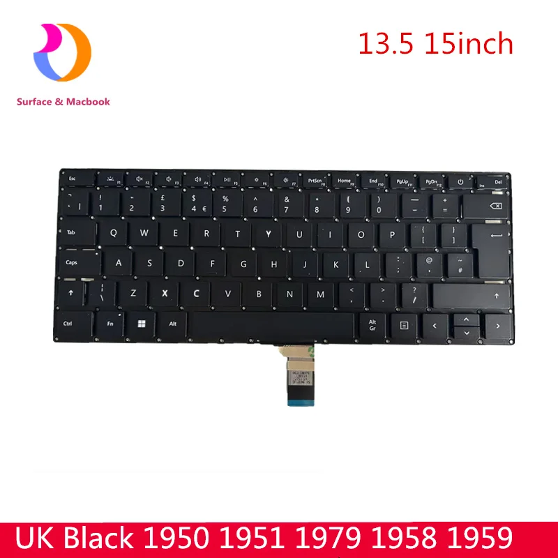 Nowa Oryginalna Klawiatura do Surface Laptop 3 4 Układ UK 1868 1867 1872 1873 1950 1951 1958 1979 13.5 15 — zdjęcie produktu 3
