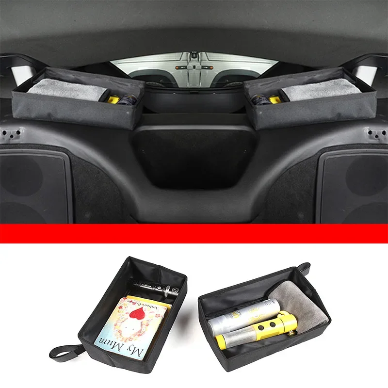 

For Jaguar F-TYPE 2013-2024 Car Storage Bag Tool Storage Bag Cargo Bag Oxford Cloth Interior Storage Accessories 2 Pcs
