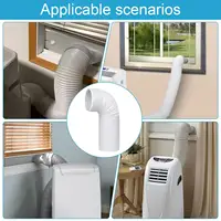 Kit de ventilation de fenêtre de climatiseur Portable, coupleur de tuyau d'échappement AC pour adaptateur de Joint de tuyau de 130mm/150mm de diamètre, tuyau d'extension 1.5m 4