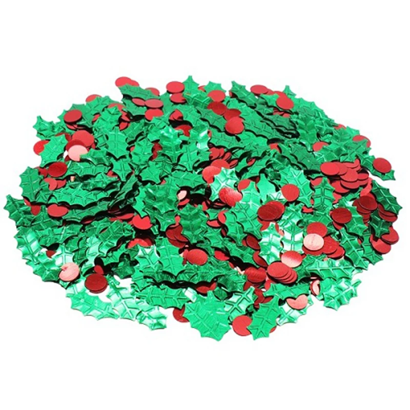 confetti confettis noel Coloré rond Sequin confettis arbre de noël feuilles confettis pour anniversaire noël mariage nouvel an fête décoration ornement