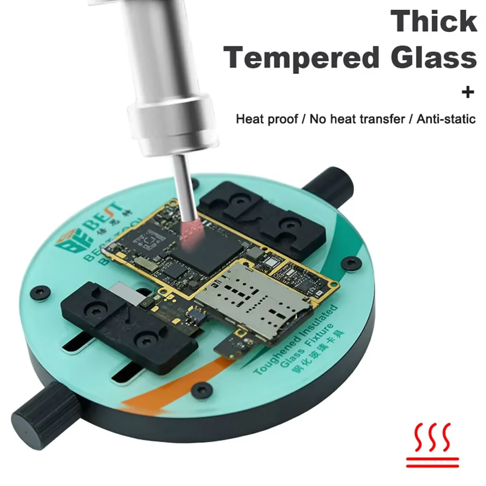 Mini PCB Holder Multifunctional for Mobile Phone Motherboard Repair Glass Resistant Clamping Fixture with Heating Feature