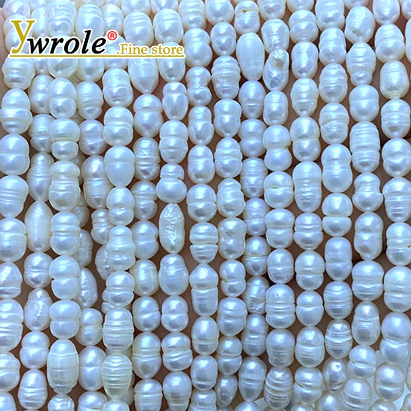 

5-6mm Rice Shape Natural Freshwater Pearl Loose Spacer Beads for Jewelry Making DIY Bracelet Charms Necklace Accessories