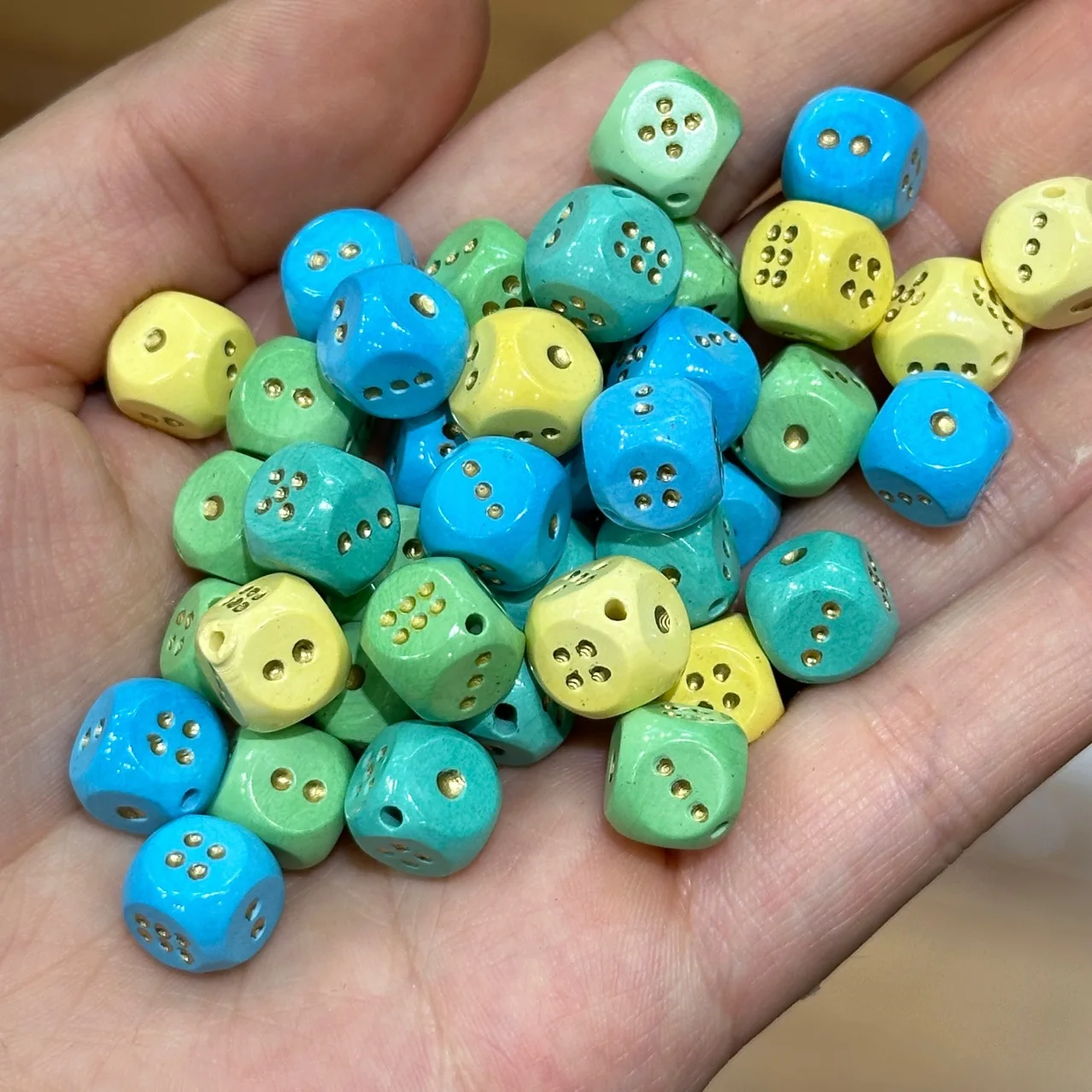 DIY Tone Cube Beads with Diagonal Hole for Handmade Fashion Accessory