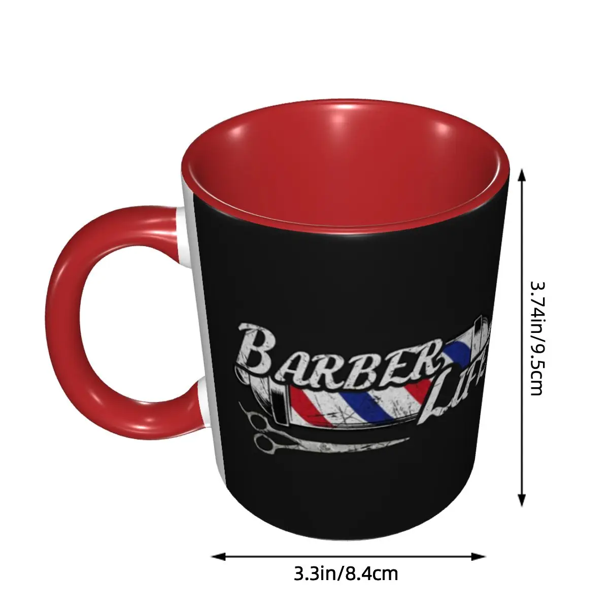 Barber Shop Sign Entrance Mug Funny Ceramic Coffee Cups Tea Mugs Milk Cup Drinkware Gift for Woman Man