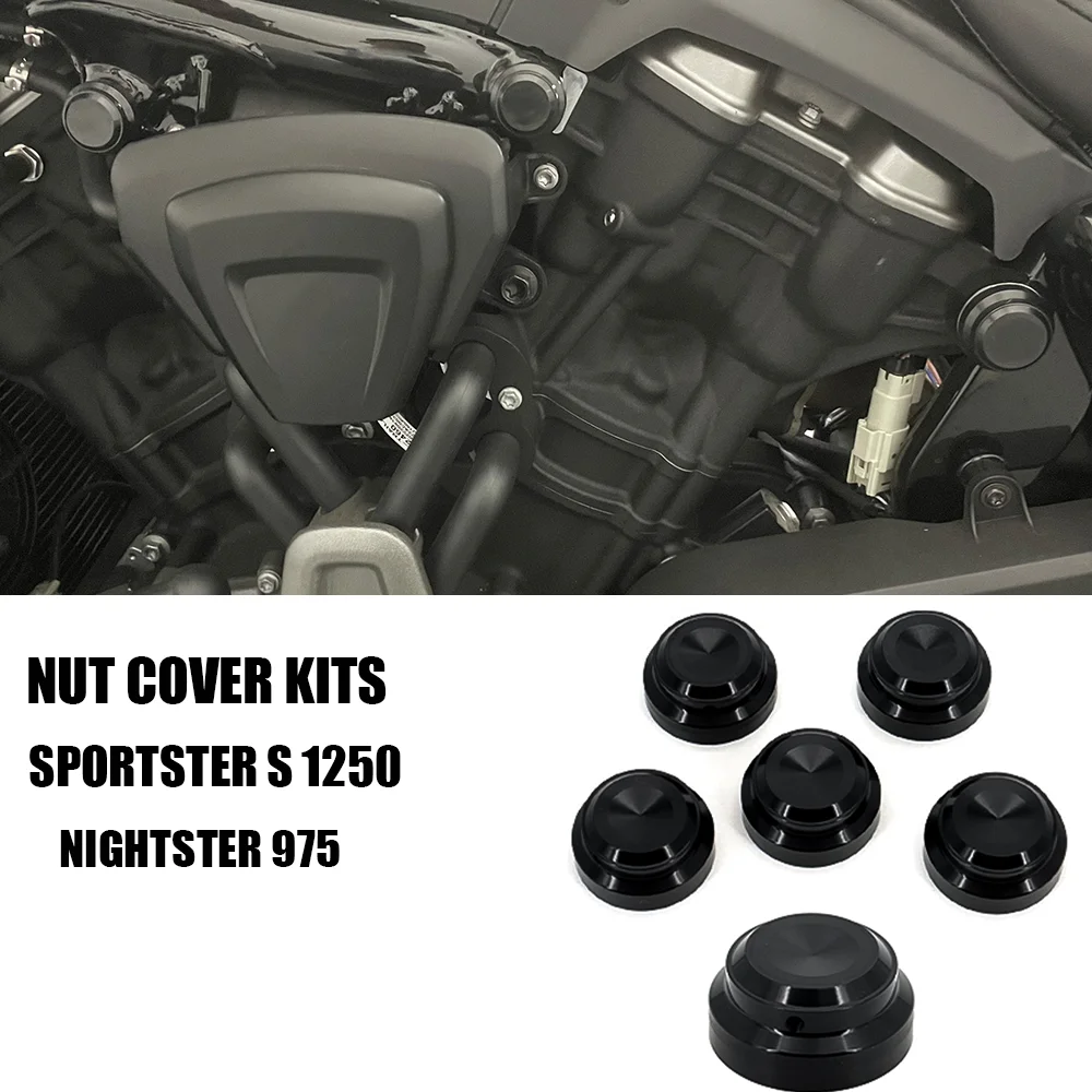 

For Harley Sportster S 1250 RH1250 Nightster 975 RH975 2022 2023 Bolt Decoration Nut Cover Kits Bolt Covers