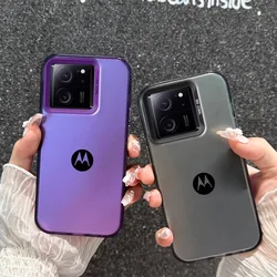 Luxur Laser Phone Case For Motorola Moto E32 E22 E22i E13 E20 E30 E40 E14 E7 Plus Cases Hard Anti-drop Matte Cover