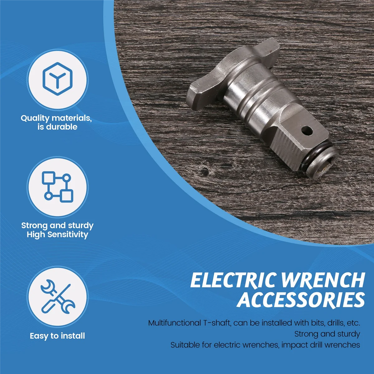 18v elétrica sem escova chave de impacto eixo acessórios dupla utilização chave sem fio parte ferramenta broca acessório