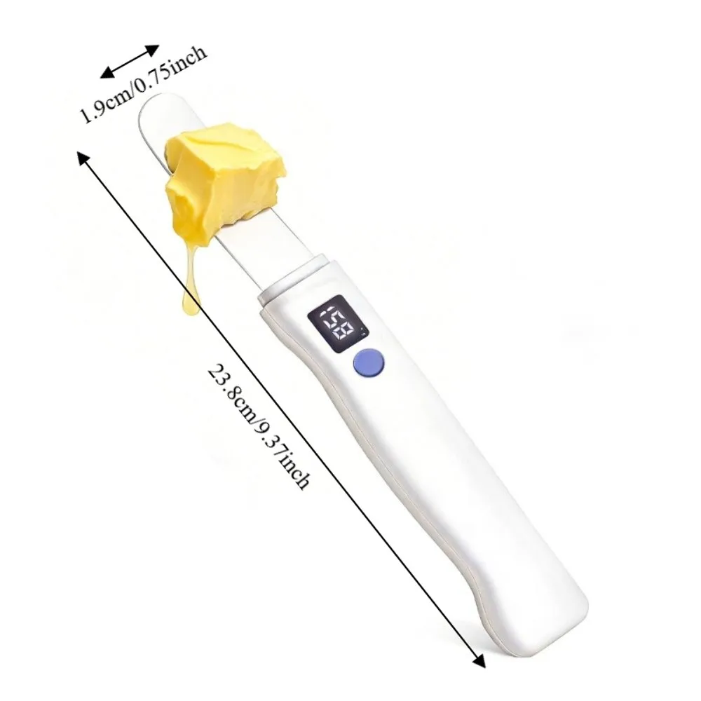 Rechargeable Heating Butter Spatula Washable Waterproof Butter Spreader Scald-proof Melt Quickly Cold Butter Cutter Toast