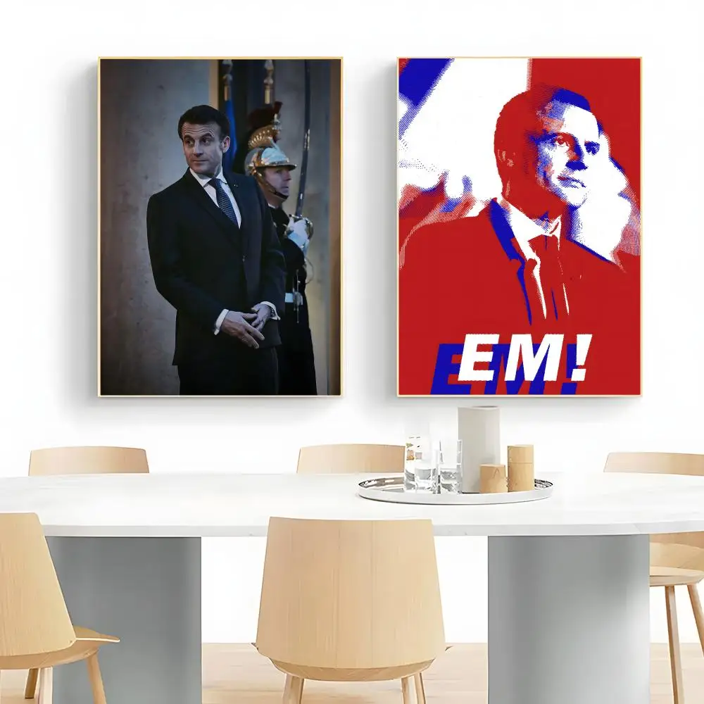 politician reformist E-Emmanuel M-Macron Poster Wall Art Print Poster Decorative Mural Home Decor Gift Unframed