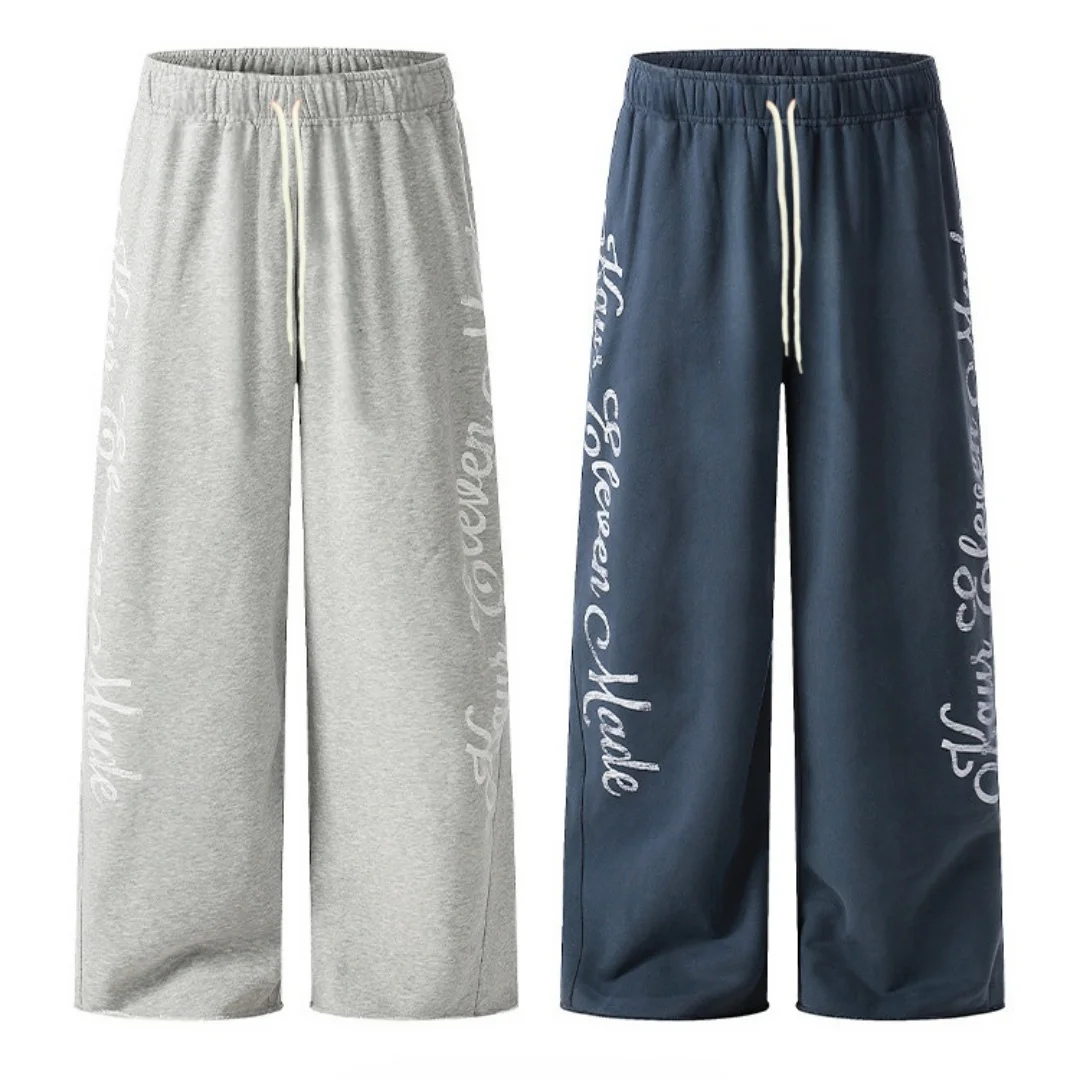 2026 Hip-hop Trend Design Star Men's Casual Sports Jogging Pants Campus Adults/Kids Spring Street Casual Style Wide-leg Pants
