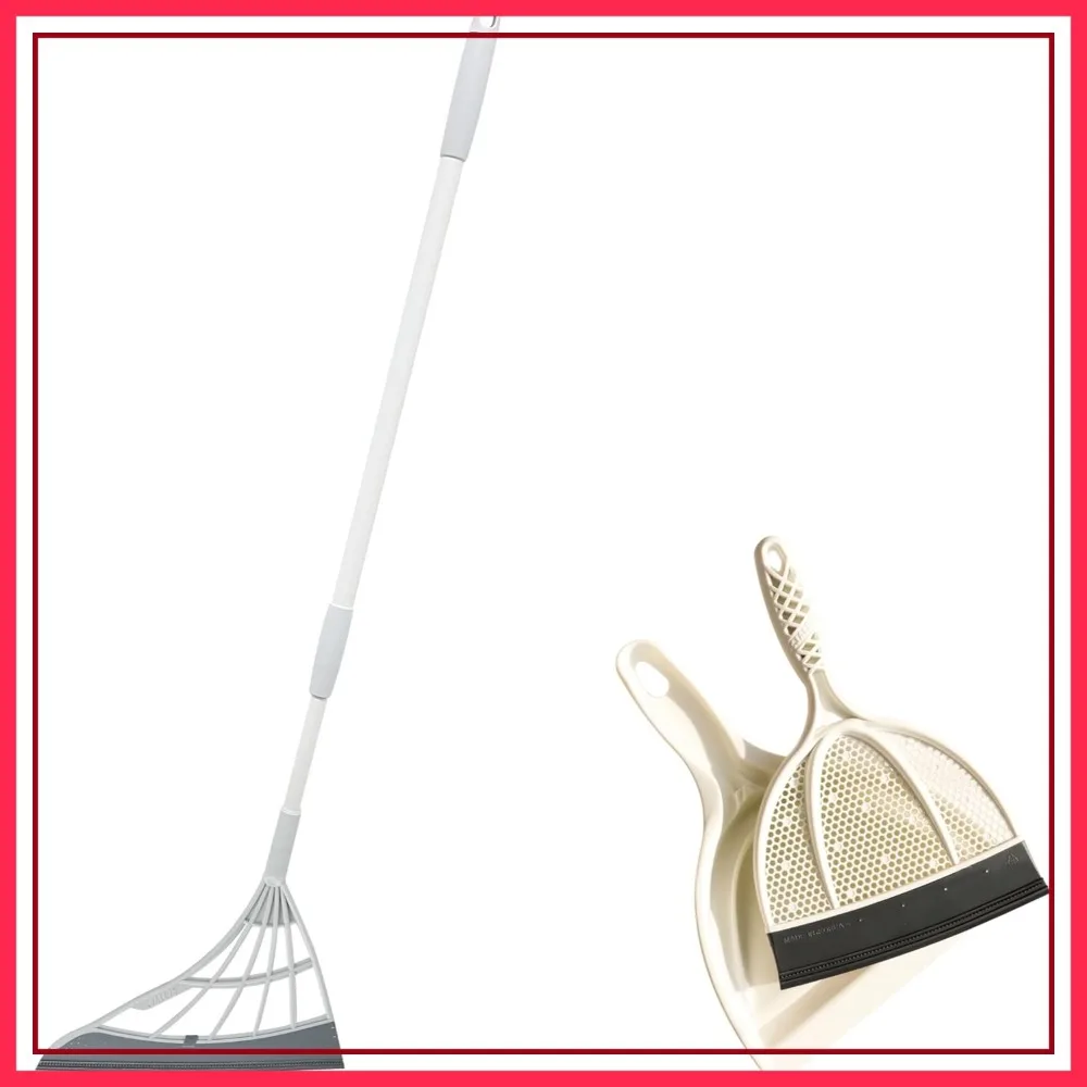 

Broombi Brush & Dustpan with The Original Broombi - 2-in-1 Cleaning Set for Hardwood Floors, Pet Hair, and Quick Sweep