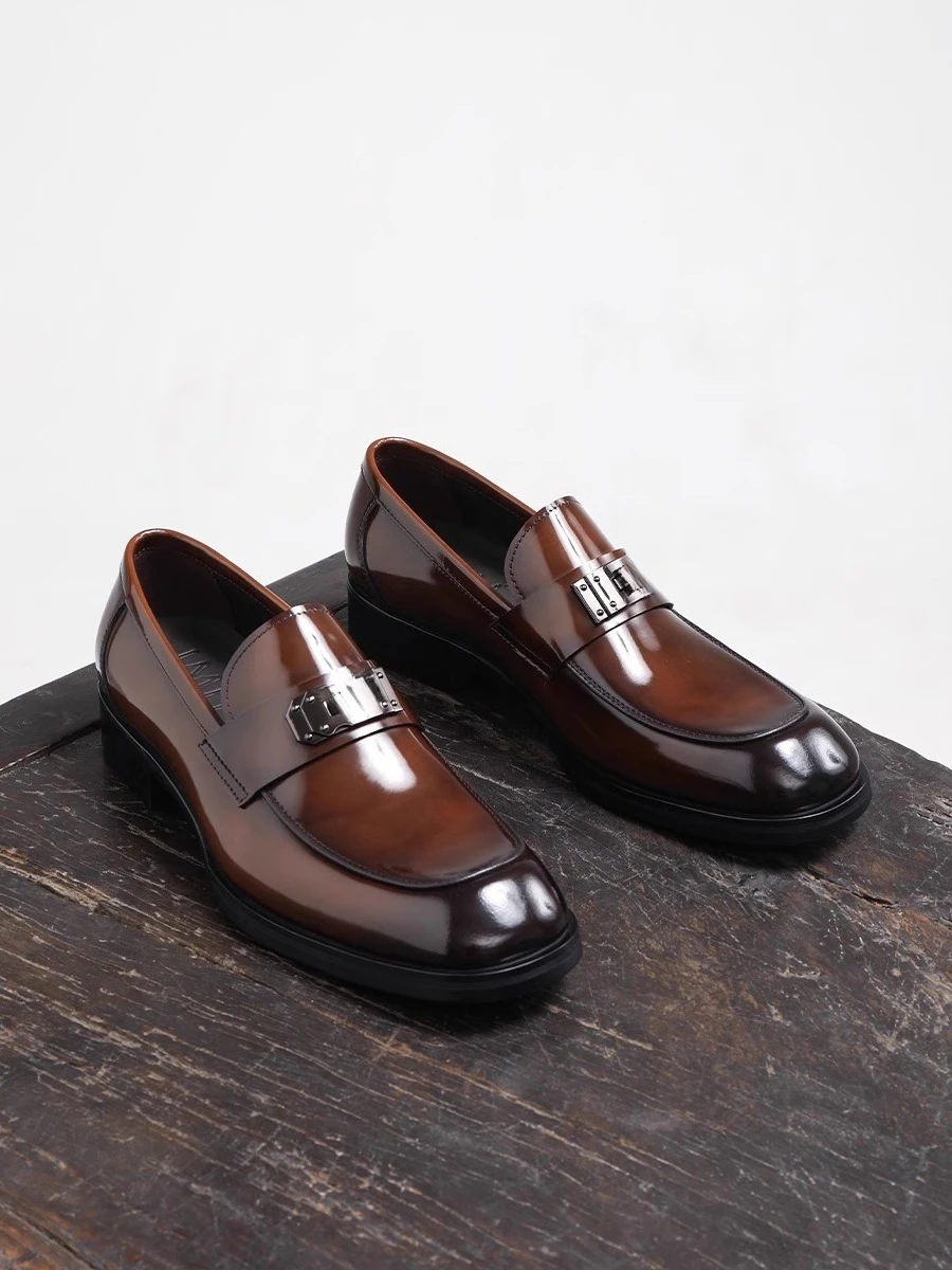 2025 Spring and Autumn New Business Formal Men's Shoes, Leather Breathable Casual Professional Fashion Loafers