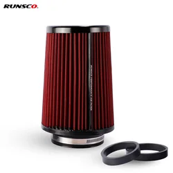 2.5inch 3inch 3.5inch High Flow Cold Cone Air Intake Filter Universal Car Air Filter Modification for Race Car 76MM/89MM/101MM