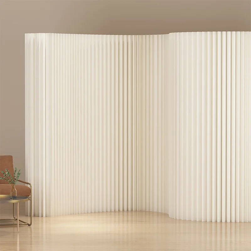 2M Height Creative Home Decor White  Organ Paper Wall Screen Room Dividers Office Partition Removable Folding Baffle