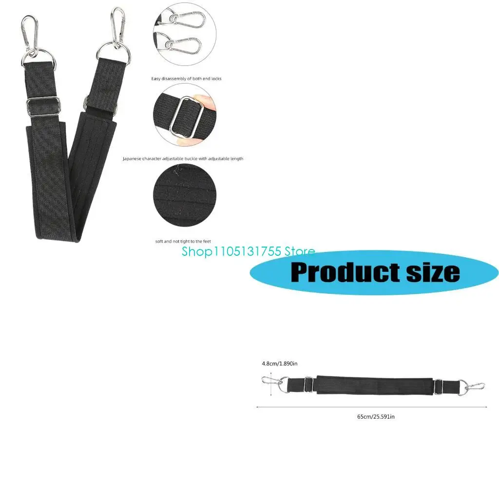 K0EF Stretch Aid for Leg Training and Flexibility Practice, Adjustable Fabric Band with Metal Hardware, 65 Exercise Accessory