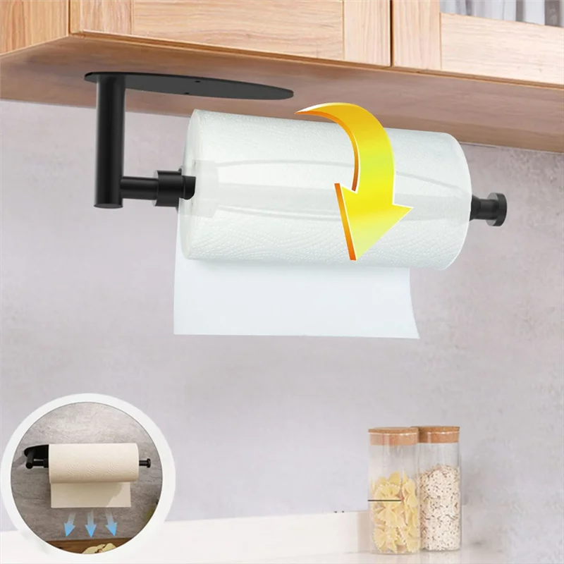 Paper Towel Holder Wall Mount Paper Towel Holder With Damping Kitchen Under Counter Paper Towels Rack