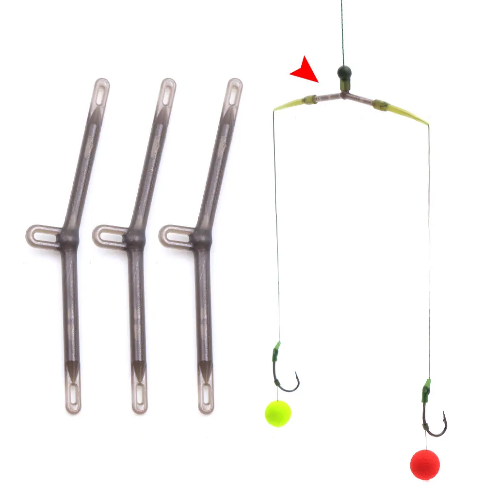 10 Stück Karpfenangelzubehör: Hair Rig Leger Boom Anti-Tangle-Rutenhülsen für Köder, Boilie-Angeln, Haken und Schnur-Ausrichter-Tackle – Detail 1
