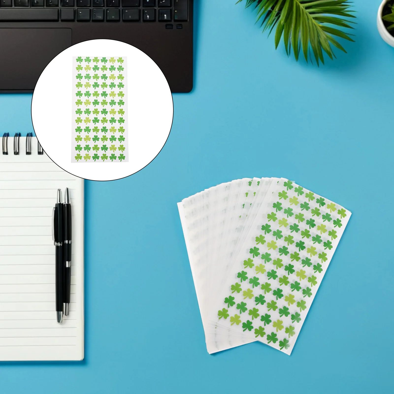 

50 Sheets Shamrock Stickers Decals For Treat Bags, Windows, Scrapbooks St Patrick'S Day Party Favors Classroom