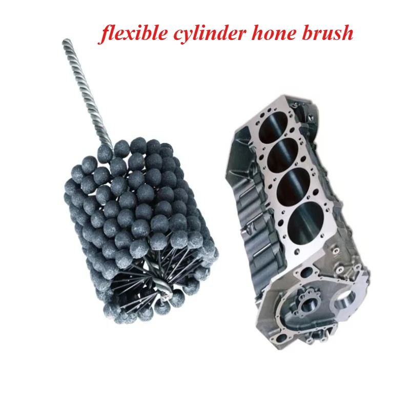 1pcs 68-110mm Flex Honing Ball Brush Drill Inner Deburring Hole Brush Honing Tool Ball Cross Cylinder Block VEYER Polish Hone