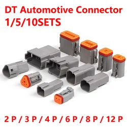 1/5/10sets Deutsch DT 2 3 4 6 8 12 Pin Auto Waterproof Connector Automotive Sealed Electric Male And Female Plug DT06-2S DT04-2P