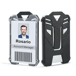 Retractable Badge Holder and Heavy Duty Badge Keychain with Belt Clip Tactical ID Card Holder