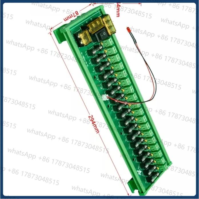 5V 12V 24V 2A DC Power Distribution 9/18/20 Channels PCB Board 1-5A Fuse Terminal Block for Power Supply CCTV LED Switch Wiring