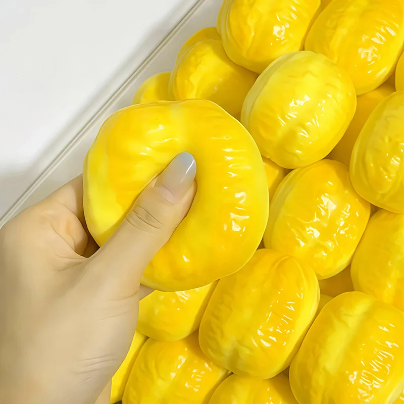 Fried Bread Crispy Squeeze Squishy Ball Crunch Frying Sound Handmade Stress Relief Food Shape Ball ASMR Sensory Fidget For Adult
