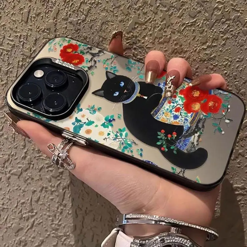 Per Funda iphone 17 Pro Max Custodia Cute Cat Fundas 16 15 14 13 12 11 Pro 16Pro 14Pro Max iphone17 Custodie per telefoni Apple Cover 14Promax