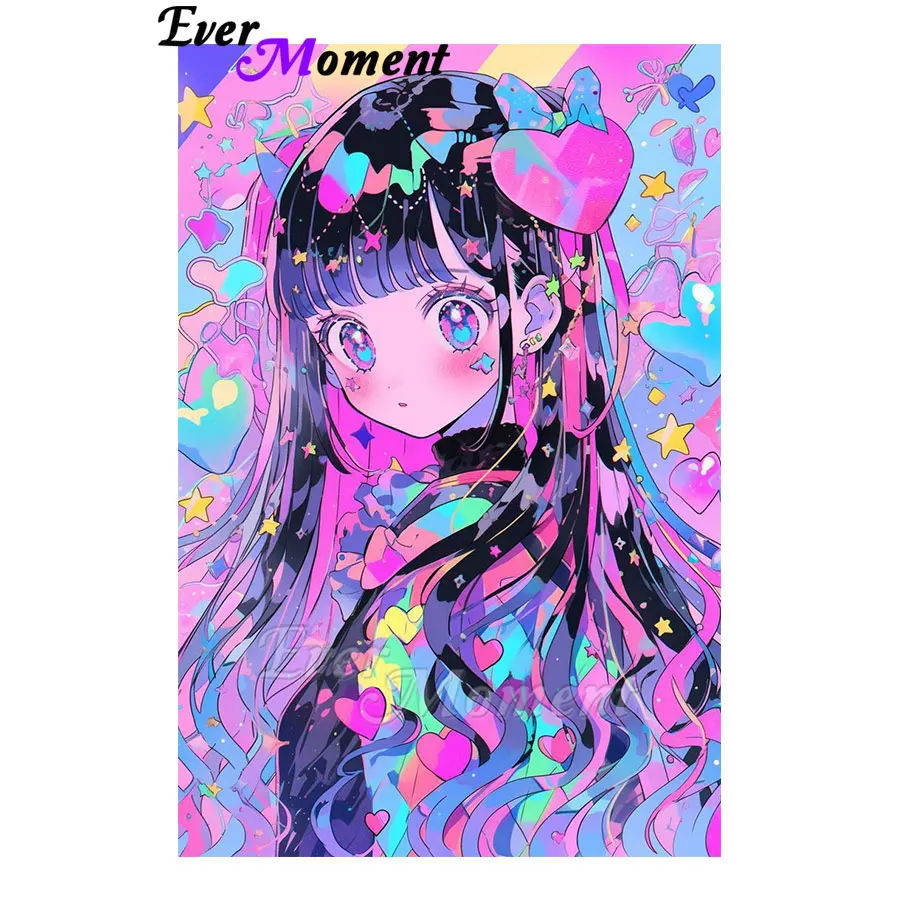 

Ever Moment Anime Girl Diamond Painting with AB Gem Mosaic Art Kit DIY Embroidery Painting ASF3113