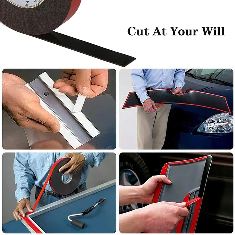 3Meters Strong Permanent Double Sided Tape Acrylic Foam Home Indoor Outdoor Decor Adhesive For Car Waterproof High Temperature