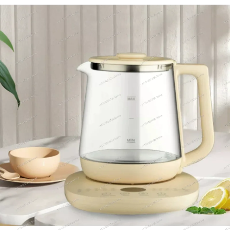 1.5L Transparent Glass Electric Kettle Split Type Multifunctional Health Pot Flower Tea Decoction Boiler for Home