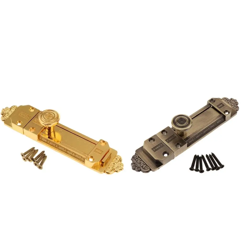 Window Bolt Latch Bronze Vintage Zinc Alloy Interior Door Bolt Sturdy Door Lock Fastener for Cottage Chic House Use