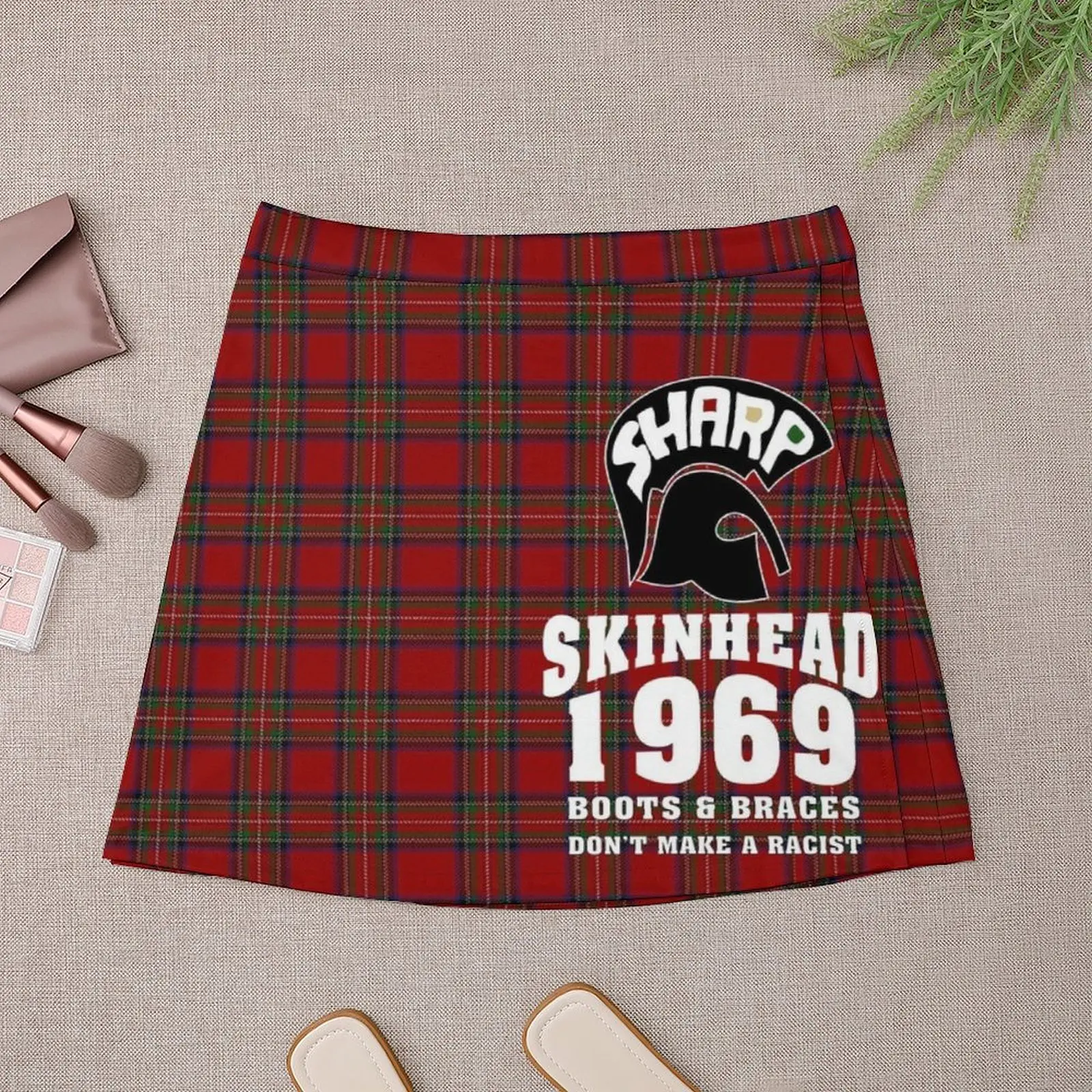 Sharp Skinheads - Tartan Mini Skirt 90s aesthetic summer clothes novelty in clothes Mini Skirt