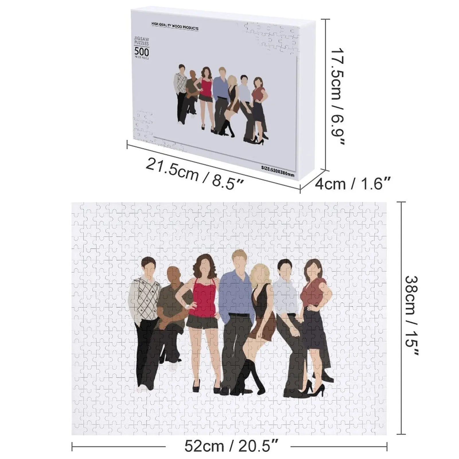 Oth Cast Jigsaw Puzzle Foto Giocattoli natalizi personalizzati Puzzle con nome in legno