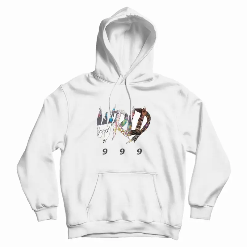 Bluza z kapturem z czystej bawełny Juice Wrld z motywem graffiti z rozpryskującym się tuszem i nadrukiem Thorn Love, luźny krój, Europa i Stany Zjednoczone.