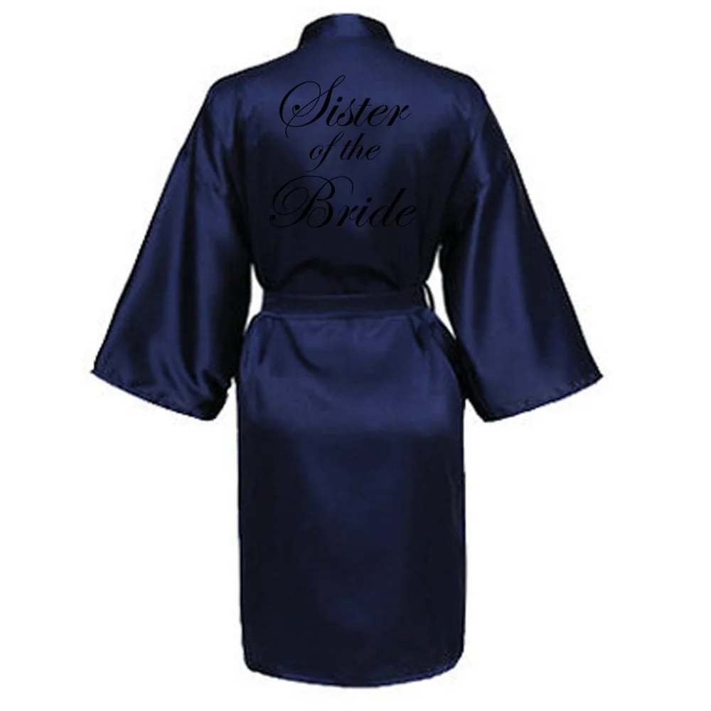 Satin Silk Robes Wedding BathRobe Bride Bridesmaid Dress Gown Women Clothing Sleepwear XK026