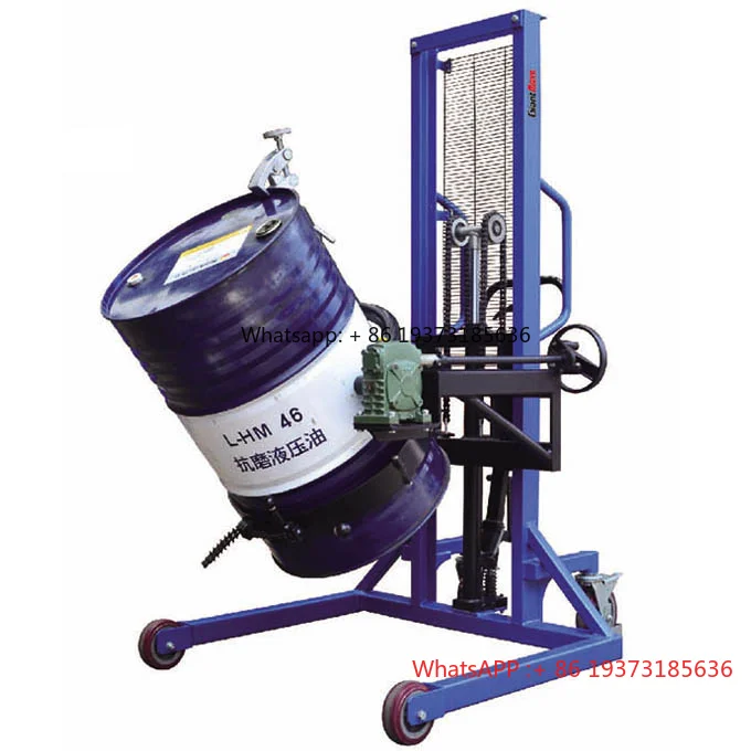 

450KG Multifunctional Drum Dumpers 55 Gallon Steel Drum 200L Rimmed Plastic Drums Lifting Equipment Hydraulic Forklift 400kg