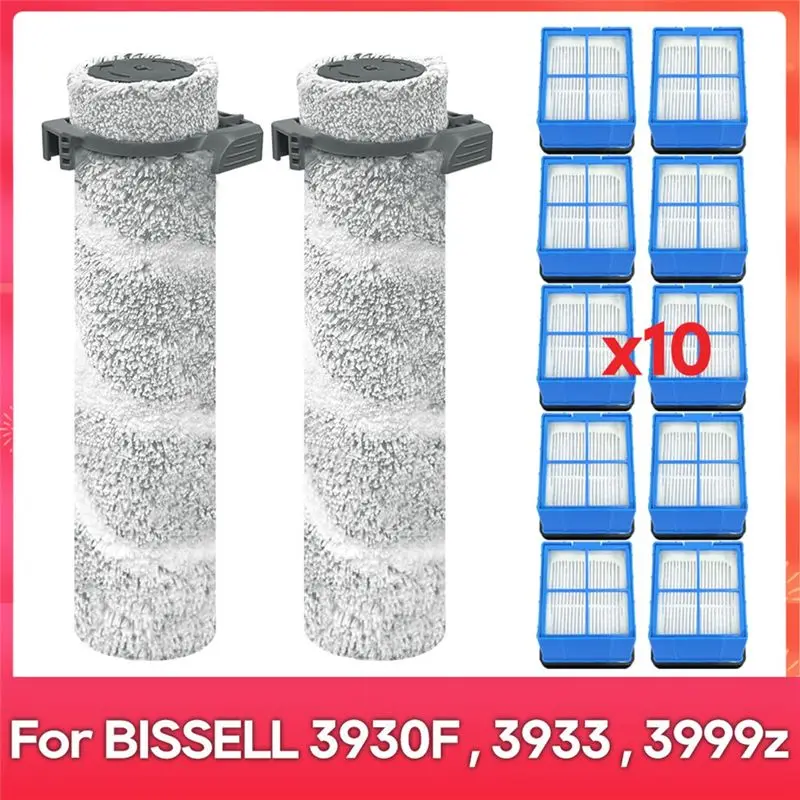 

AFOURT - Аксессуары для моющих пылесосов BISSELL 3930F, 3933, 3999Z, 4017N, V2 Crosswave Omniforce Edge: роликовая щетка и фильтр для влажной и сухой уборки