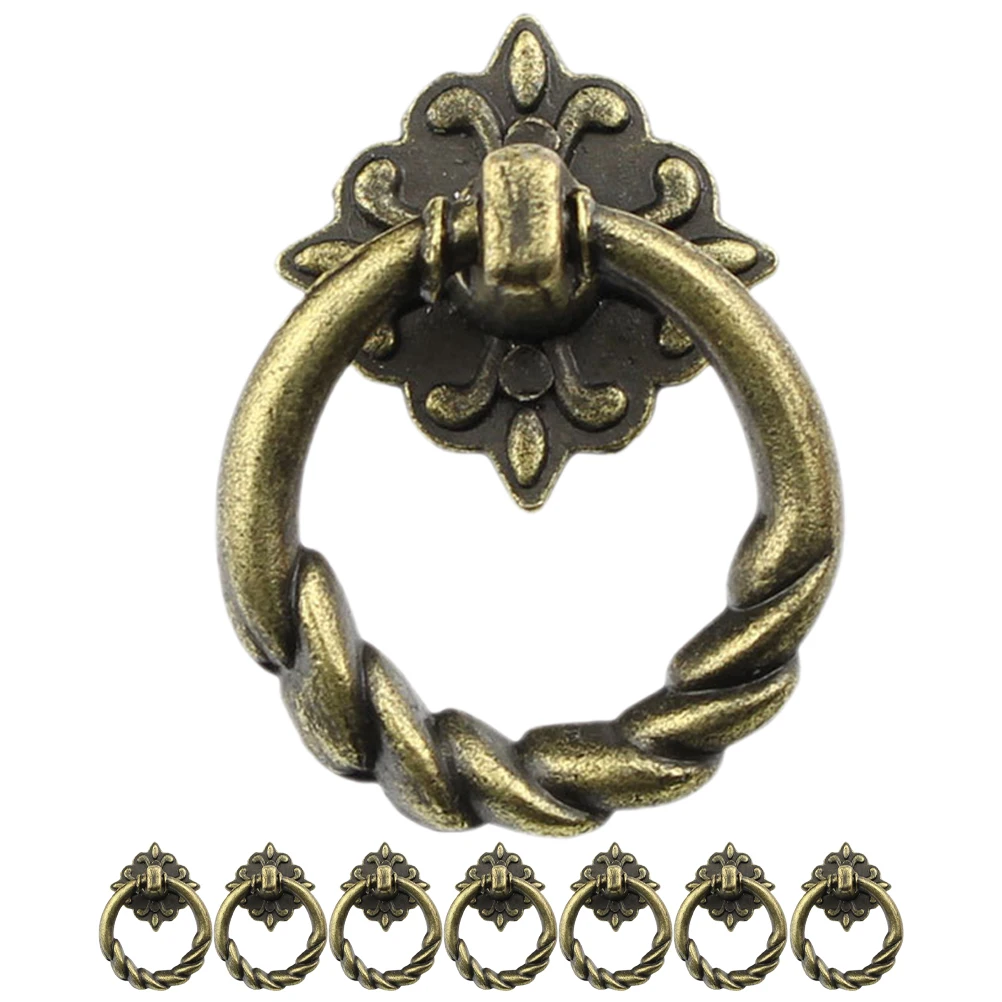 

8pcs Cabinet Door Handle Zinc Alloy Mini Knob Pull Flush Hardware Suitable Any Style Kitchen Bathroom Drawer Furniture DIY