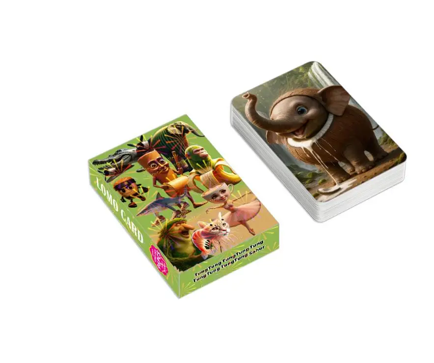 ein 2025 HEIßER 96 PCS Karten Tung Tung Sahur Tralalero Tralala Sammelkarten Klassisches Spielzeug für Jungen Mädchen Geburtstagsgeschenke
