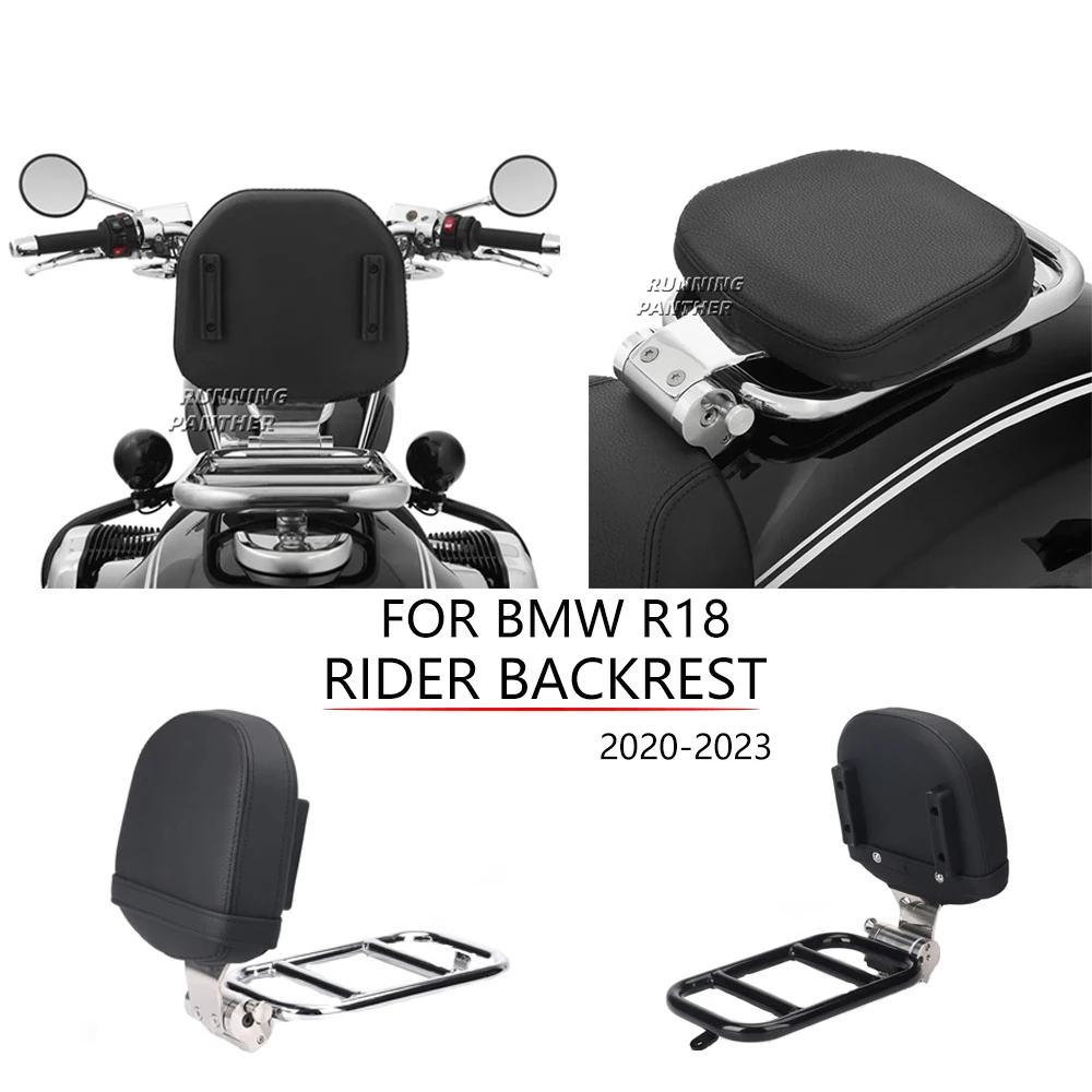 Motorcycle R18 2020-2023 Accessories Rider Backrest -Classic 2021-2023 R18 New Foldable Back Rest Pad Chrome For BMW R18