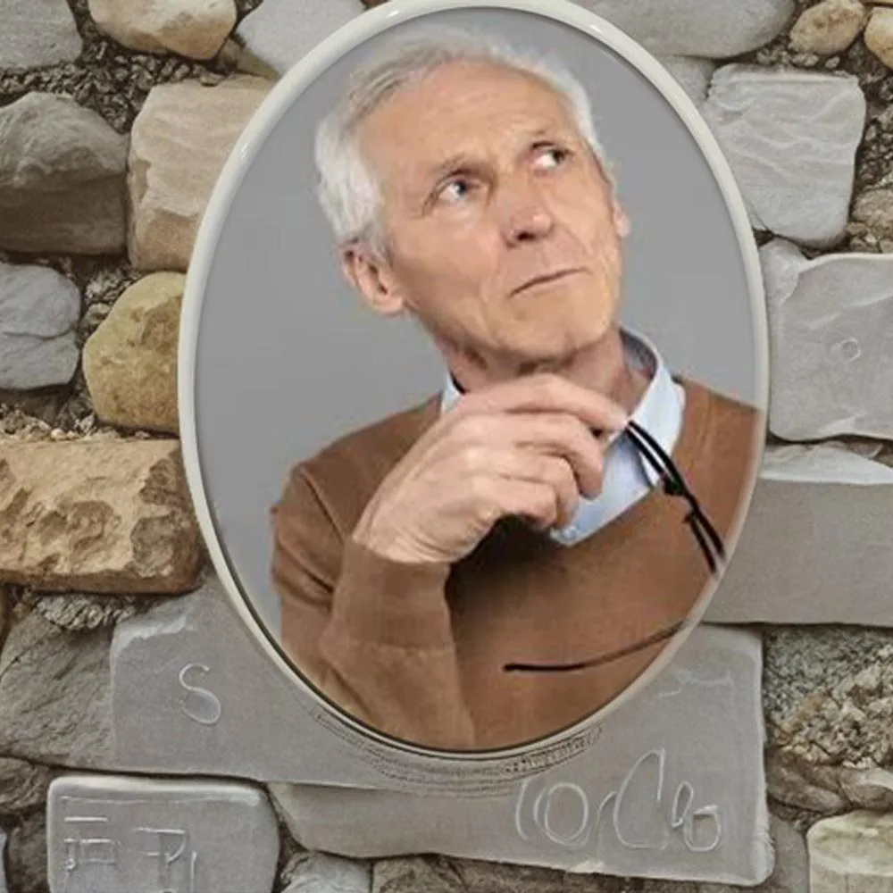 2D Flat Not 3D 1pc Custom Photo Memorial Headstone Tile Personalized Grave Marker with Oval Design Pet Memorial Decor