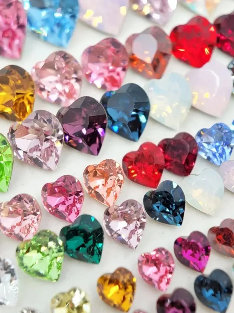 Wysokiej jakości antyczne serce K9 dżetów kryształ Strass szkło fantazyjne kamień do biżuterii Nail Art odzież akcesoria buty — zdjęcie 2